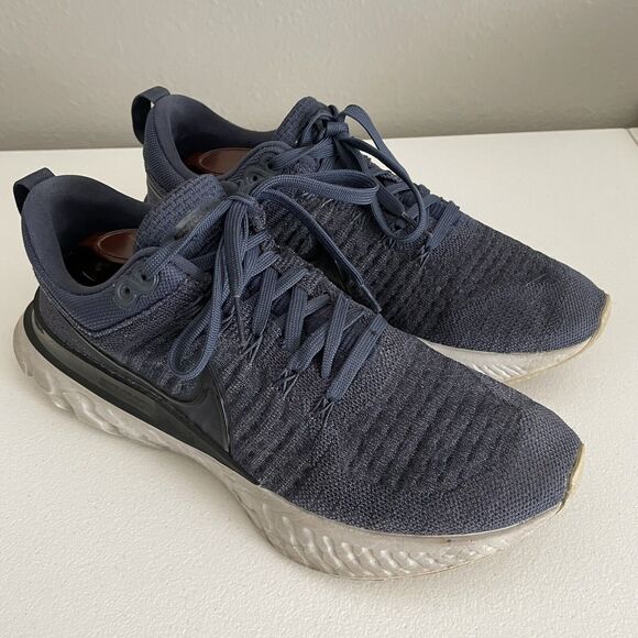 Nike React Infinity Run Flyknit 2 Blue Running Shoes Men’s 9.5 (CT2357-401) - Picture 2 of 12